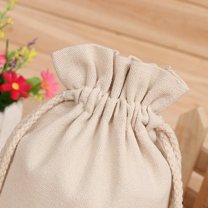 Custom 6" X 9" 8 Oz Cotton Canvas Cloth Drawstring Bags Jewelry Wedding Candy Gift Bags