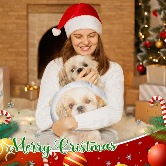 15'' to 20" Custom Christmas Pillow with Photo Personalized Photo Shaped Pets Pillow