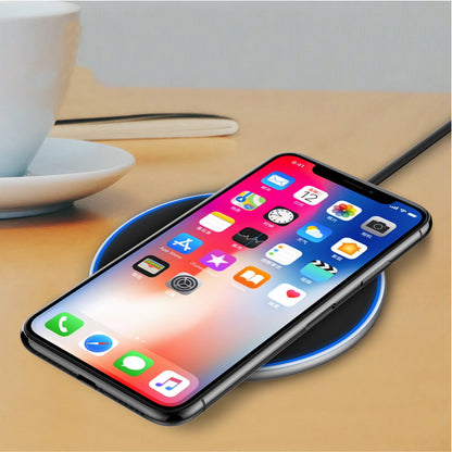 4'' Dia 15W Wireless Charger Thin Aluminum Fast Charging Pad (NO AC Adapter)