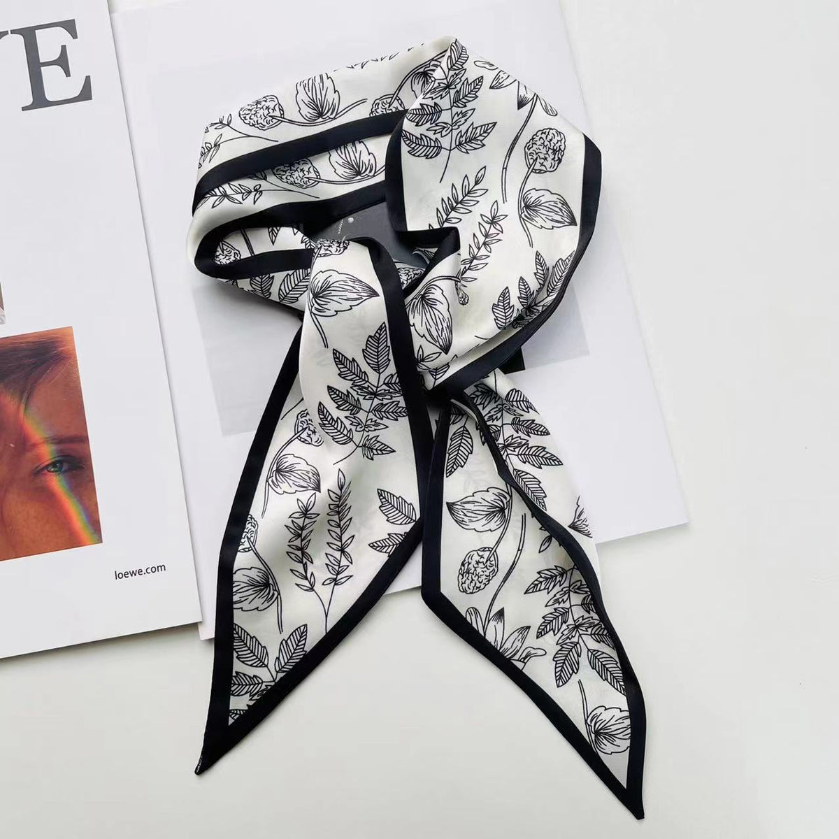 3.7x37" Imitation Silk Scarf Neck Scarf Hair Scarves