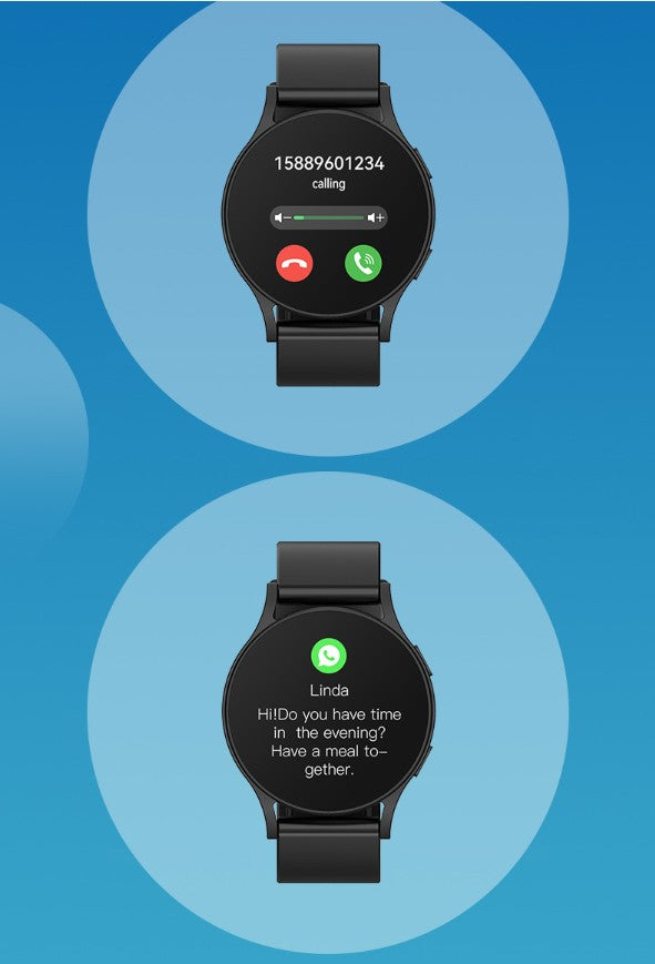 Round Shade Wireless Pedometer Smart Watch