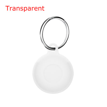 Circular Silicone Key Tag Tracker Cover Access Card Sleeve Anti-Lost Protector Holder W/ Key Ring