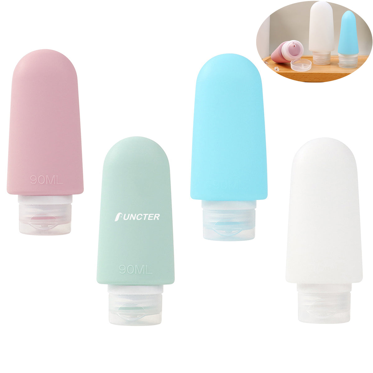 3oz Leak Proof Refillable Travel Accessories for Shampoo Conditioner
