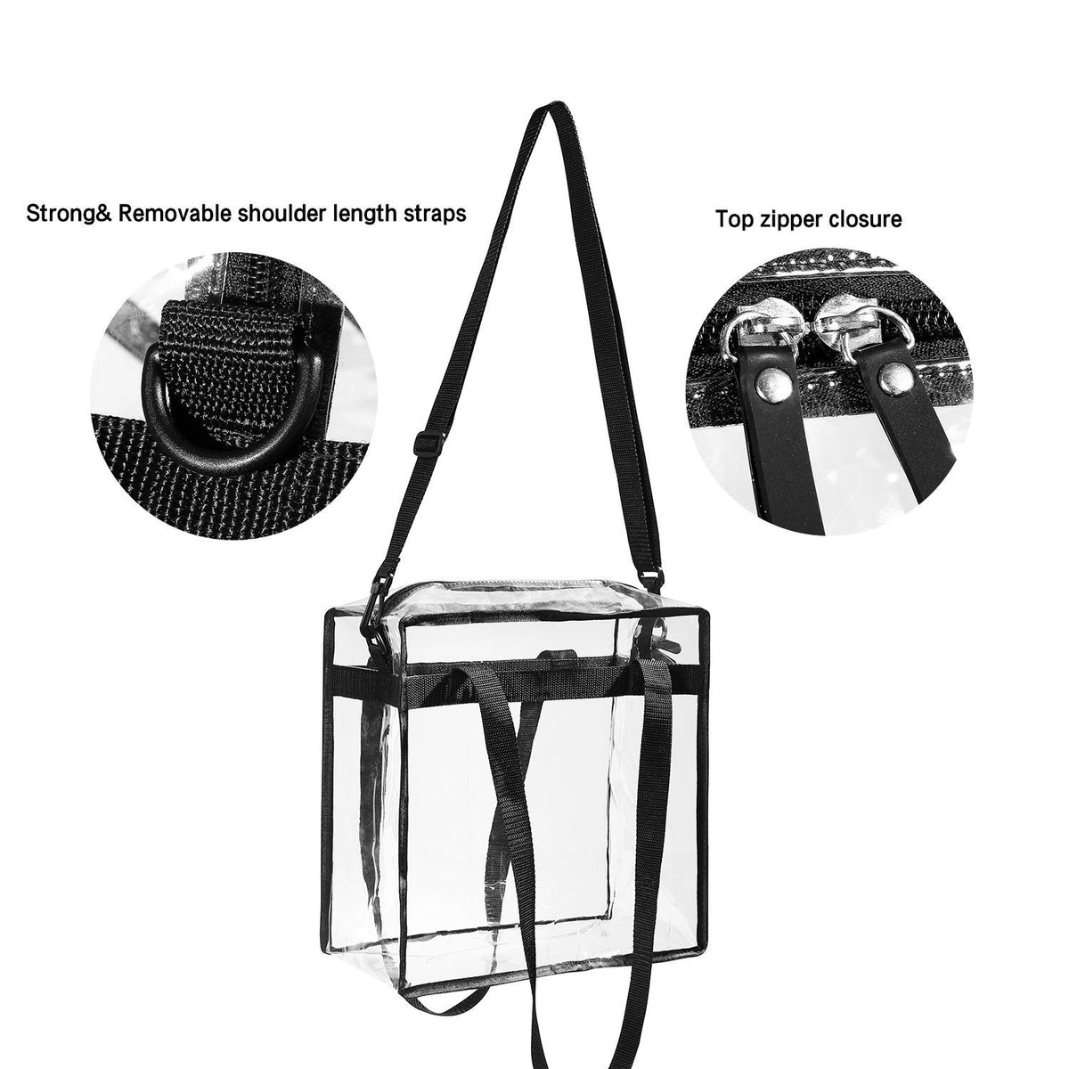 Clear PVC Shopping Bag Single Shoulder Bag Tote Bag