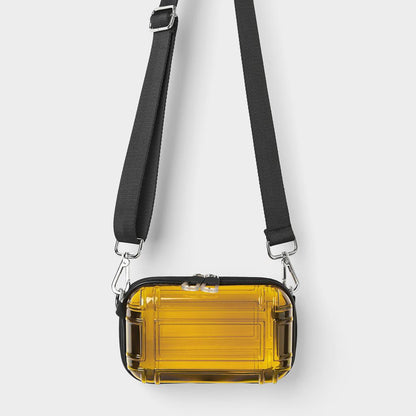 Transparent PC Hard Body Shoulder Bag Zipper Crossbody Bag