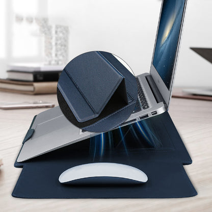13" PU Leather Laptop Sleeve Case with Stand