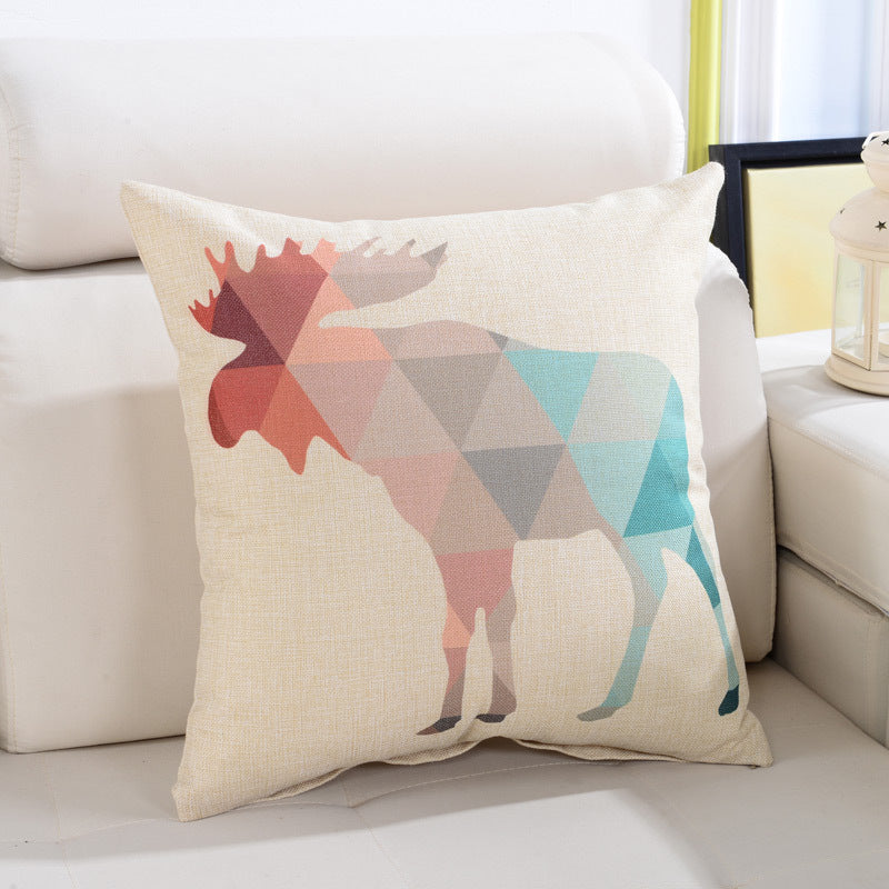 Full Printed 15.8 x 15.8" Premium Square Linen Throw Pillowcase With Hidden Zipper