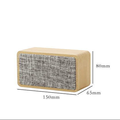 Stereo Sound Wood Fabric Wireless Speaker