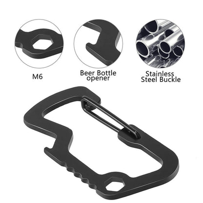 Outdoor Multitool Heavy Duty Carabiner Badge Holder