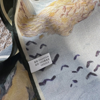 Custom 21" x 21" 100% Mulberry Silk Bandana Silk Satin Headband