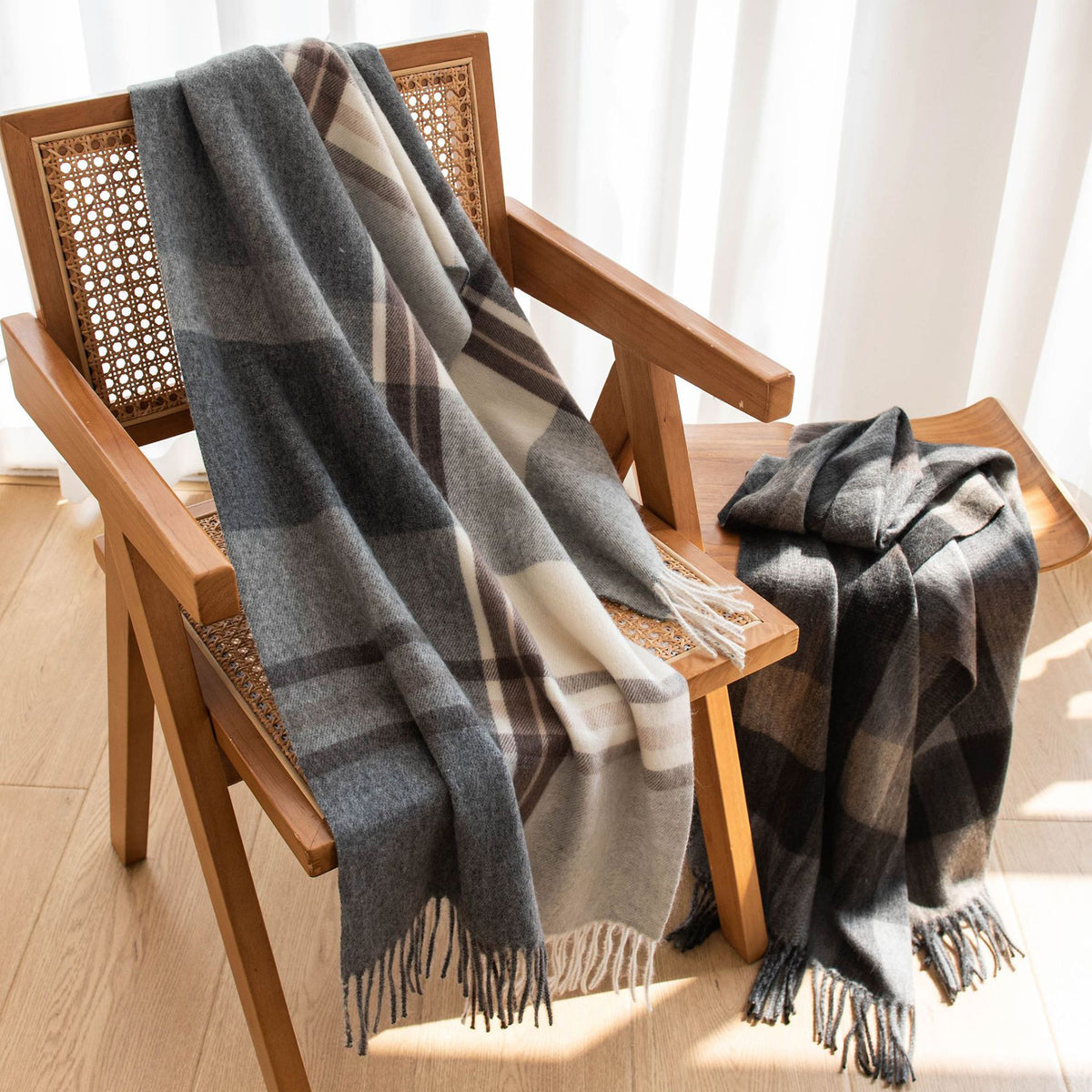 Fashion Long Plaid Scarves Warm Big Tartan Blanket Wrap Shawl
