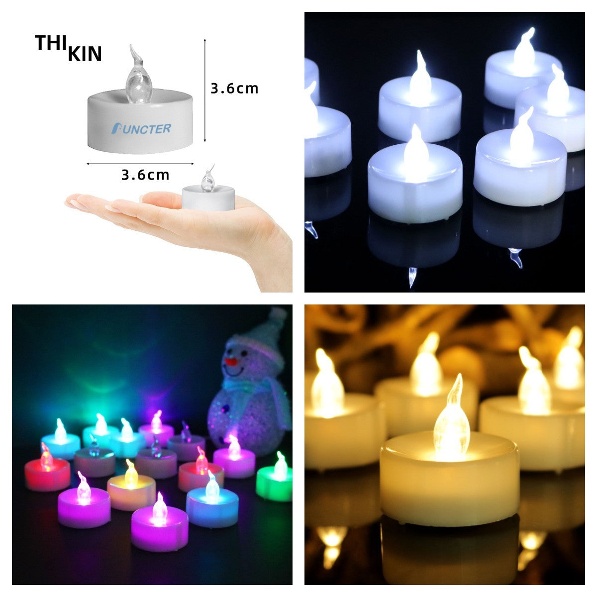 Mini Multicolor Flashing Remote Control Led Tea Light Candle