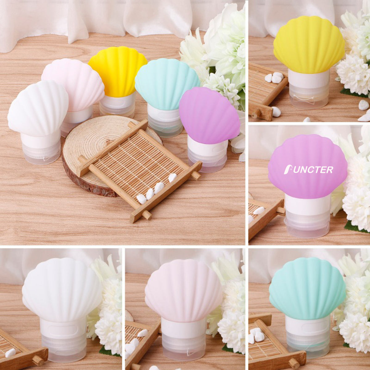 3 OZ Silicone Travel Split Bottles, Leak Proof Refillable Portable Squeeze Empty Accessories