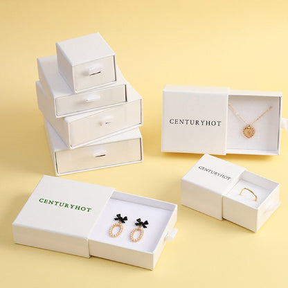 2.4" Solid Color Gift Box Cardboard Jewelry Box with Sponge Filled Proposal Ring Box