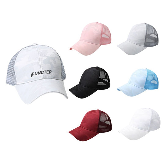 Women Ponytail Embroidered Trucker Cap