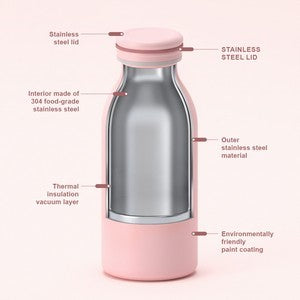 450ml Stainless Steel Insulated Water Bottle, 15oz, 304 Liner