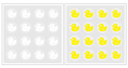 16Pcs / Sheets Sunburn Alert Sticker Duck Shape Detection Reminder UV Stickers for Sunscreen