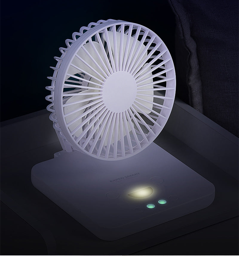 3" 1 Design Foldable Desk Fan With Wireless Charging For Phone Night Light
