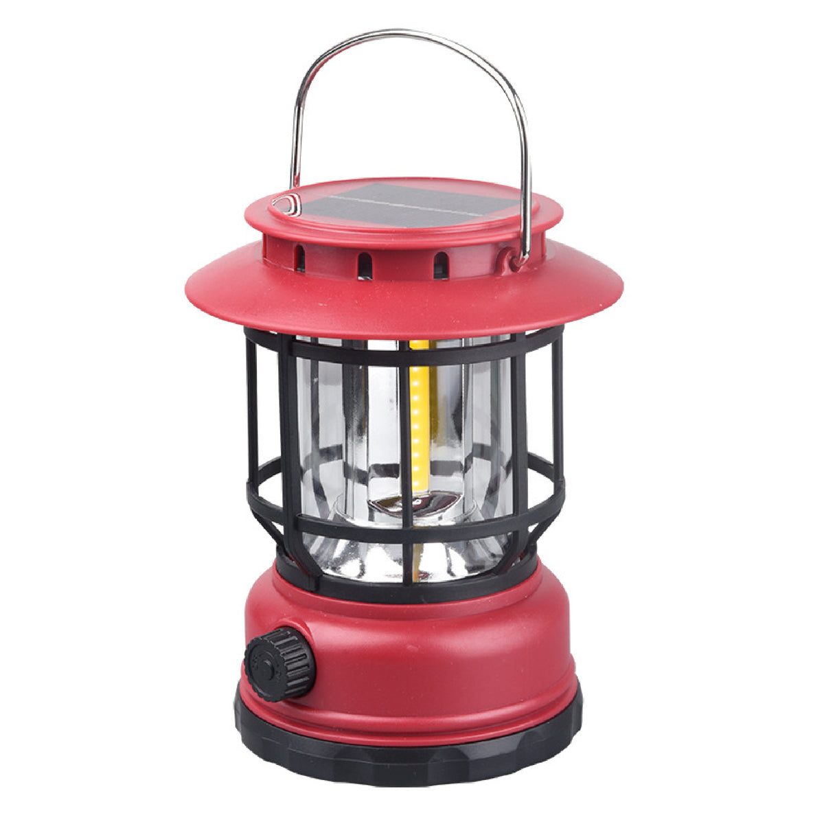 Solar Energy Light Rechargeable Camp Light Retro Design Portable Waterproof LED Lantern Outdoor Tent