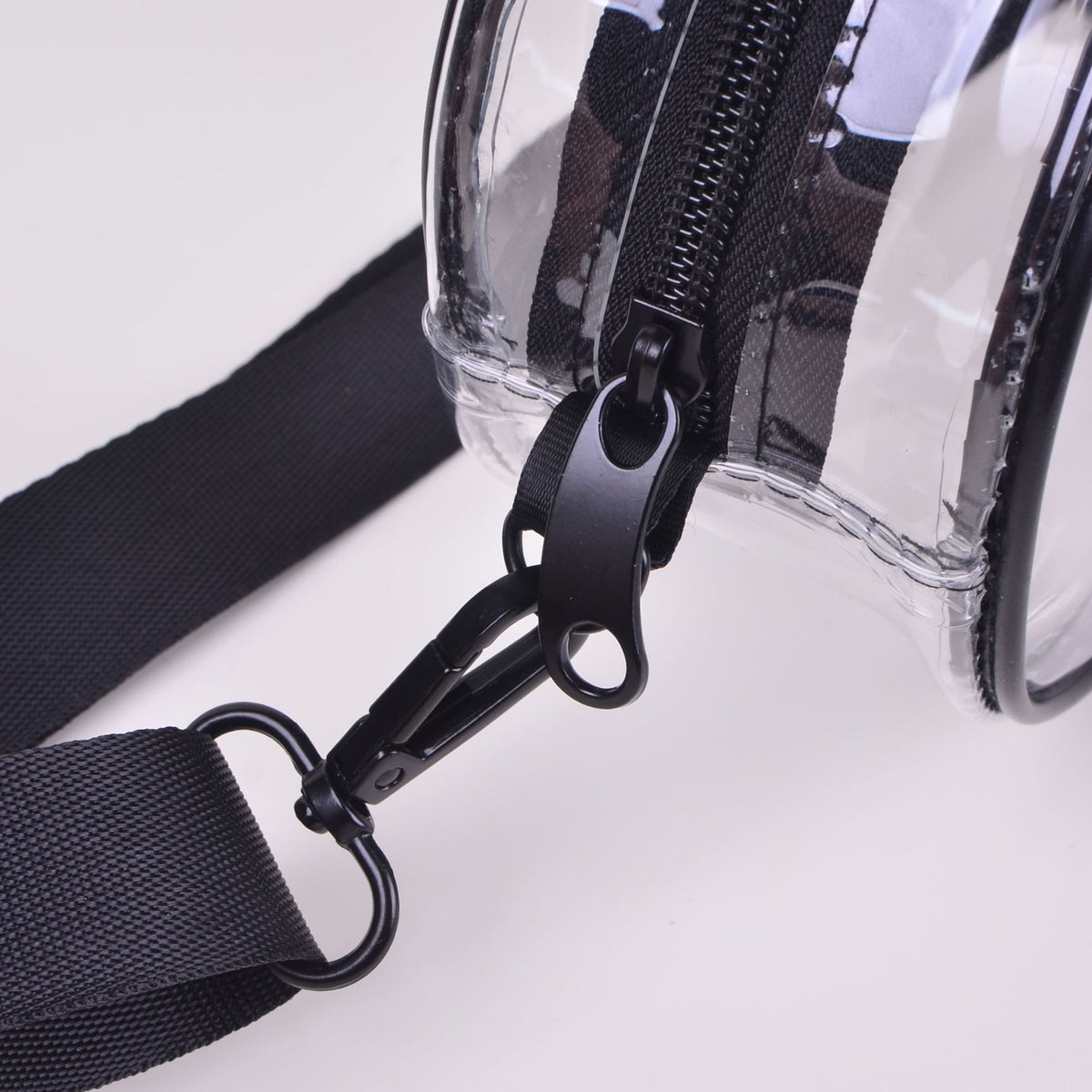 PVC Transparent Shoulder Bag Clear Bag Crossbody Bag W/Strap Stadium Approved Bag(Size M)