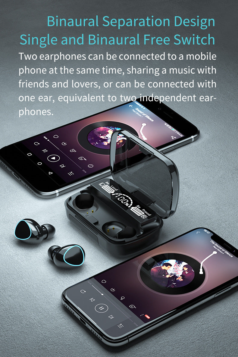TWS Earbuds W/600 mAh Power Bank
