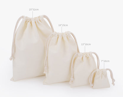 Custom Colorful 8 Oz Cotton Canvas Cloth Drawstring Bags Jewelry Wedding Candy Gift Bags