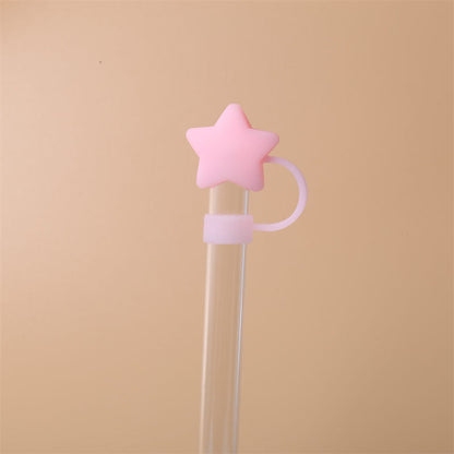 Star Shape Silicone Straw Covers Cap