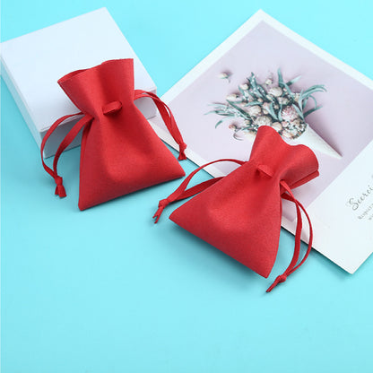 3.7" Microfiber Jewelry Pouch Jewelry Bag Package Bag Small Gift Bag Drawstring Bag for Earring