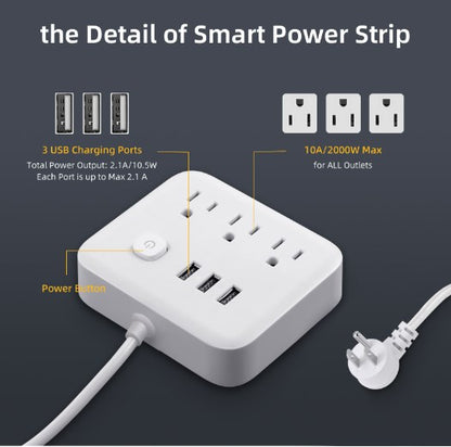 Surge Protector Power Strip w/USB Charging Ports
