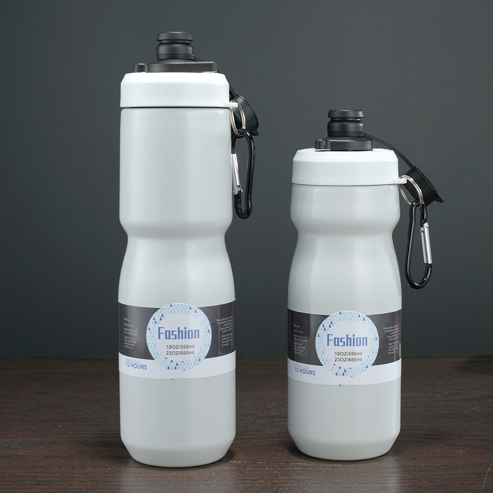 22 Oz./680ml 304 Stainless Steel Vacuum Thermos Cup Outdoor Sports Portable Bike Riding Water Bottle