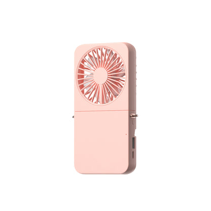 Rechargeable Handheld Mini Fan With Lanyard Adjustable Wind Speed Hanging Fan