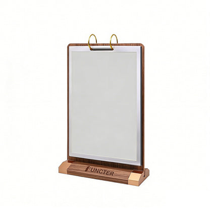 A5 Wooden PVC Page Turner Card Stand Flip Menu Holder