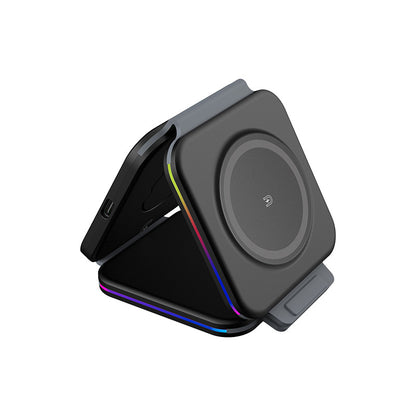 3" 1 Foldable Wireless Charger Station Magnetic Wireless Charger