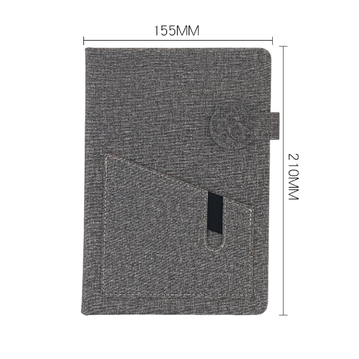 A5 PU Leather Journal with Magnetic Buckle A5 Notebook with Phone Pocket