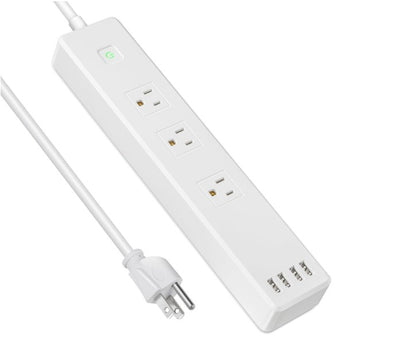 3 Outlet Power Strip In 1.8 Meters Wired Long With 4 USB Port