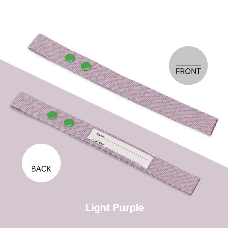 Cotton Luggage Strap Travel ID Tag Bag Claim Tag Airline Bag Tag with Back Info Card