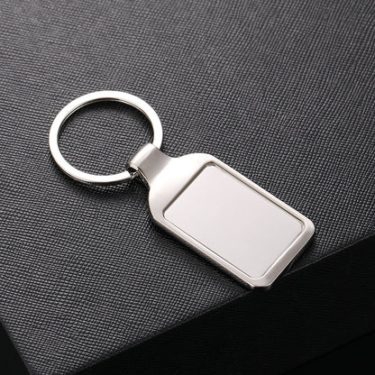 Rectangle Shape Metal Keychain