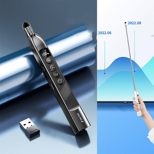 Retractable Pointer/Writable Wireless Presenters W/Red Lights