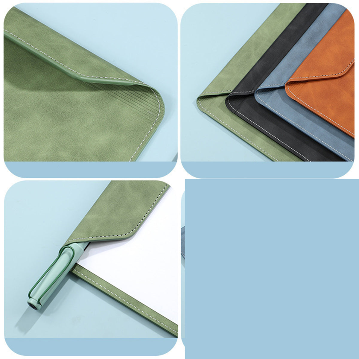 A4 Magnetic PU Leather Clipboard