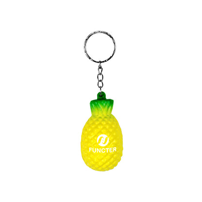 Simulated Pineapple Stress Reliever Ball Keychain