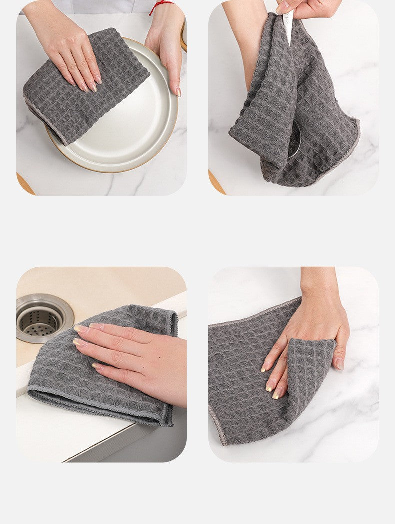 Microfiber Waffle Weave Kitchen Dish Cloth 12 x 12"