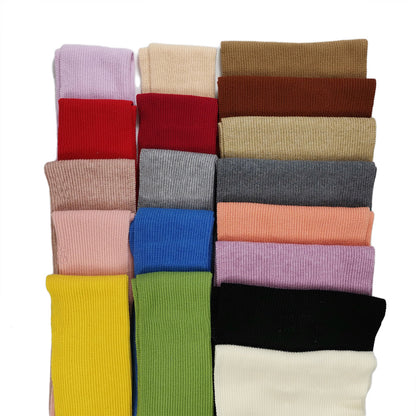 Unisex Long Knitted Plain Scarf - Warm Autumn And Winter Scarf - Tightly-Knitted Core Spun Yarn Scar