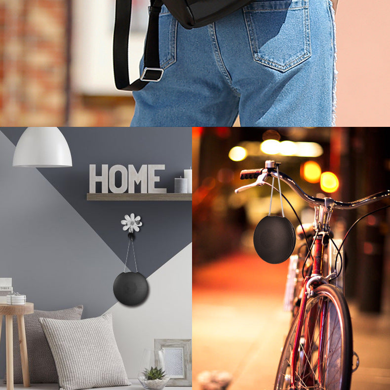New Powerful Stereo Sound Round Shape Portable Wireless W/ Selfie Function
