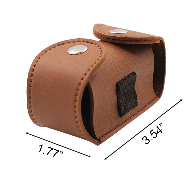 PU Leather Golf Ball Pouch Golf Bag Waist Pack