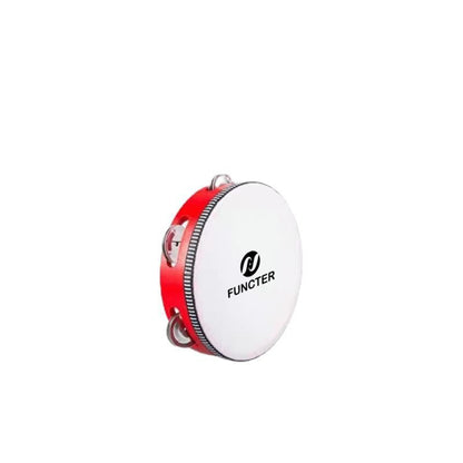 White Top Handheld Tambourine Drum 7"