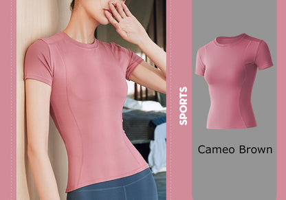 Women's Dry Fit Compression Gym Wear Running Sport Short Sleeve T-shirt Running Athletic Shirt