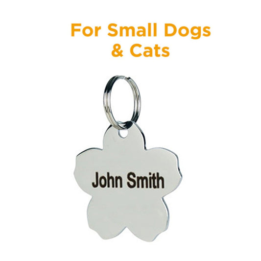 Small Size Metal Flower Shape Pet ID Tags Dog And Cat Tag For Small Size Dogs and Cats