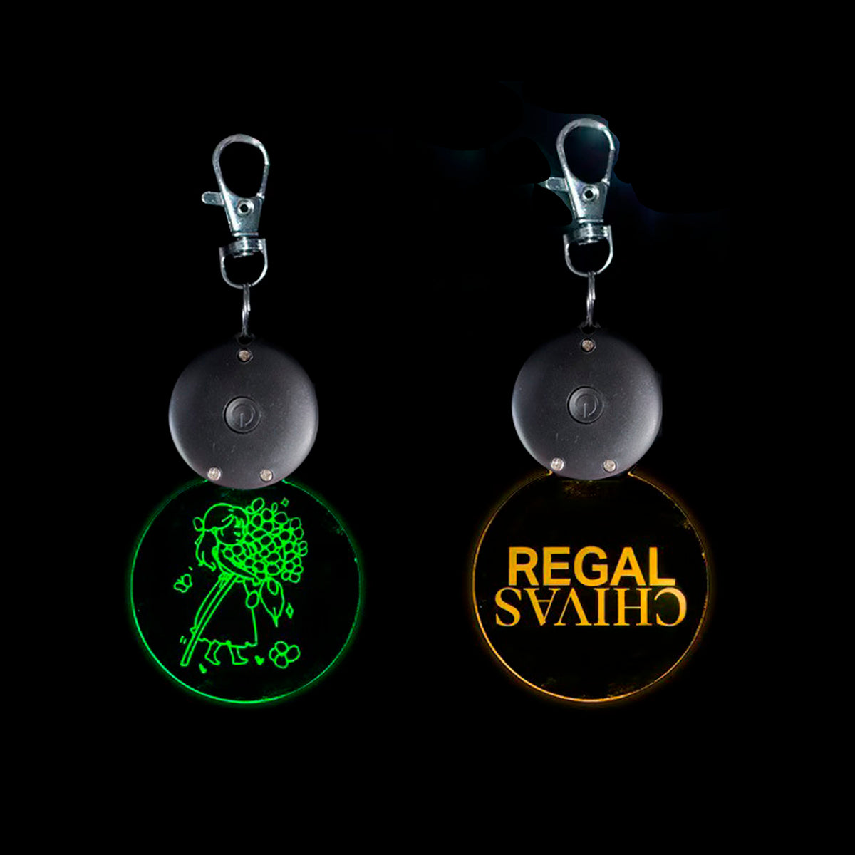 Custom Round Shape Acrylic Lighted Keychain