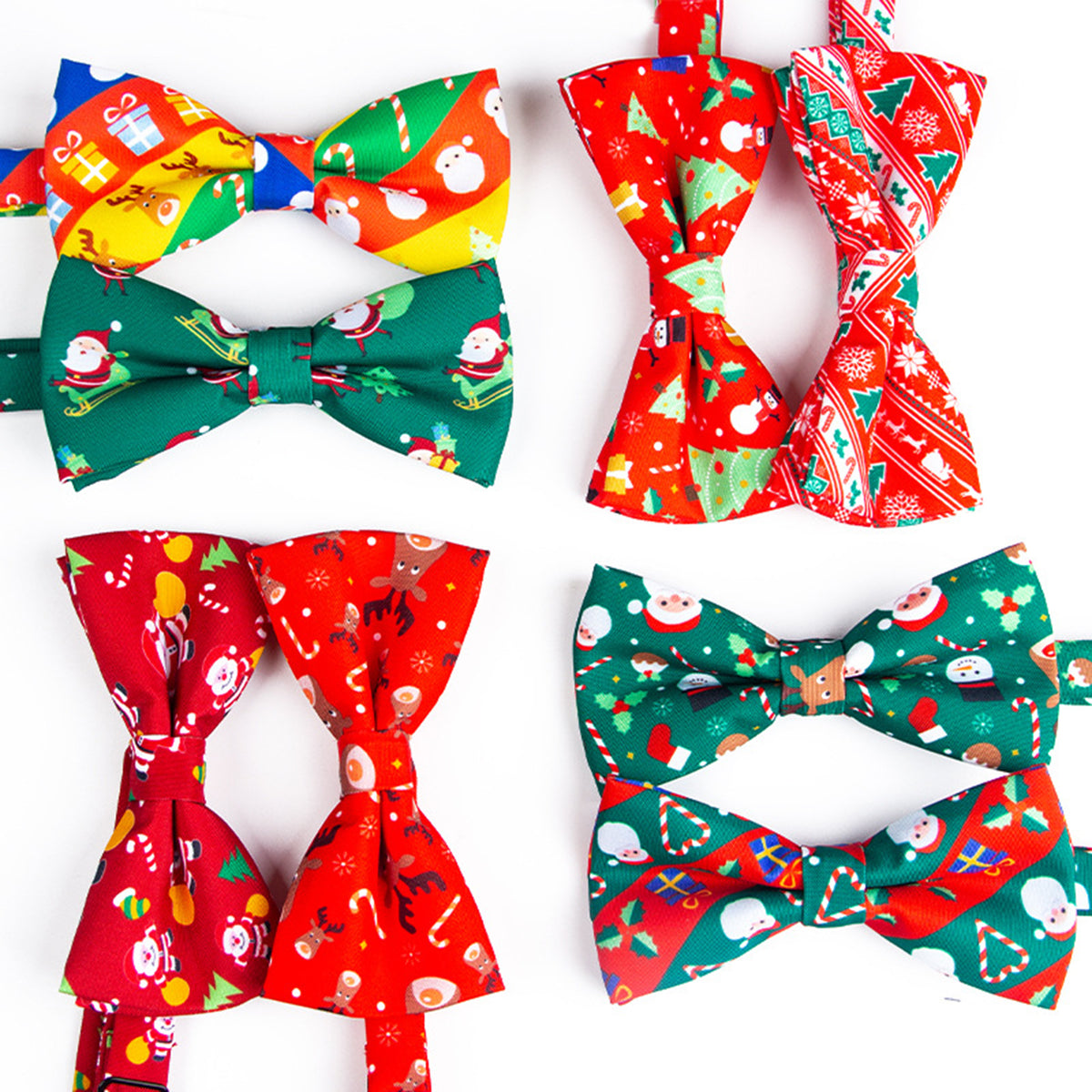 Custom Christmas Pre-Tied Bow Tie Holiday Festival Bowtie