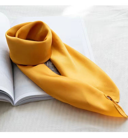 28" x 28" Ginger Yellow Square Scarf Neck Scarves Kerchief Neckerchief Handbags Wrap Scarf #57